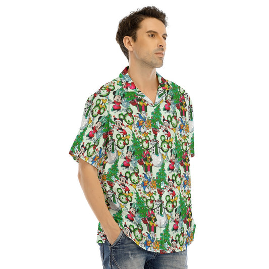 Mouse Friends Christmas Decorationsions - Men's Hawaiian Button Up Shirt