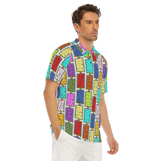 Sketchy Scare Doors - Men's Polo Shirt
