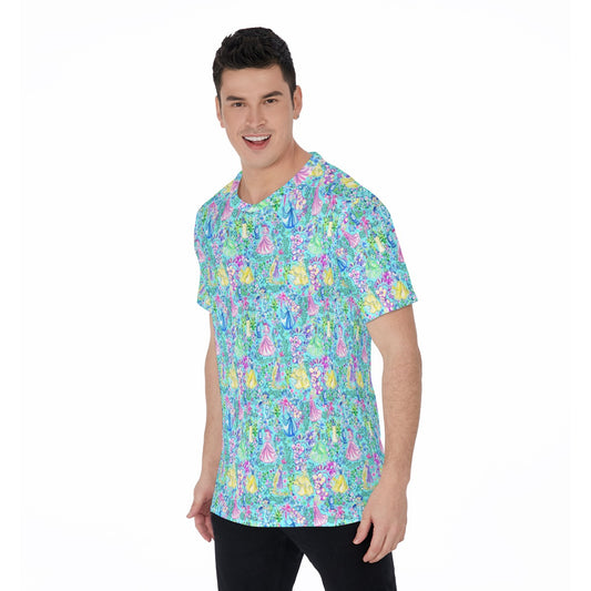 Bright Tropical Princess - Royal Garden Mashup - Men's Short Sleeve T-Shirt