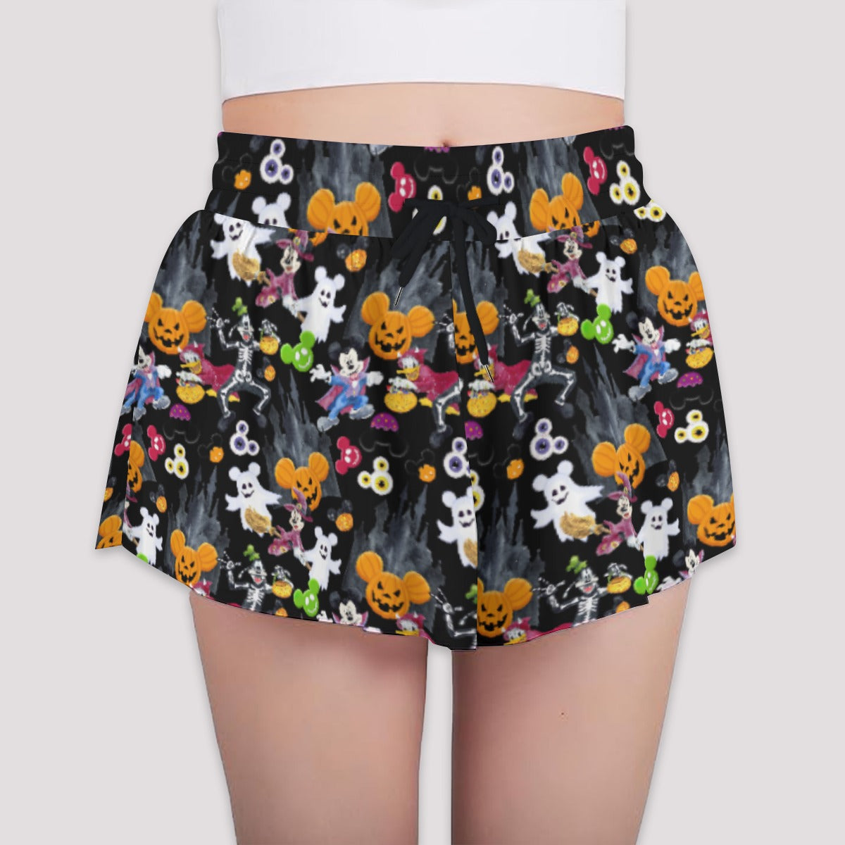 Mouse Gang Trick or Treatreat - Girls’ Flowy Pocket Shorts