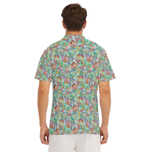 Tattoo Hearts Space Cowboys & Friends - Men's Polo Shirt
