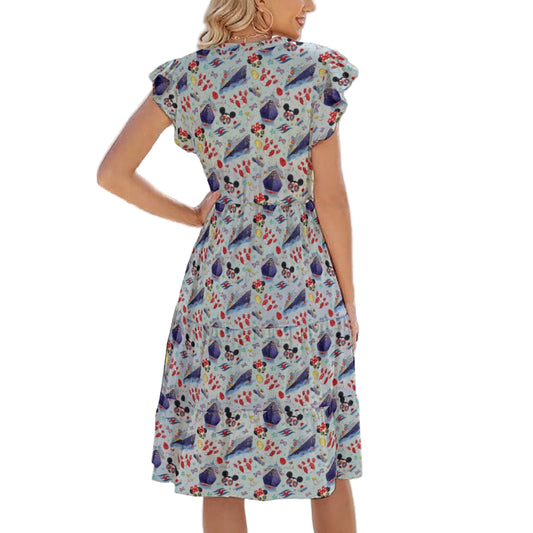 DCL Cruise Style Adventure - Women's Tiered Pocket Midi Dress