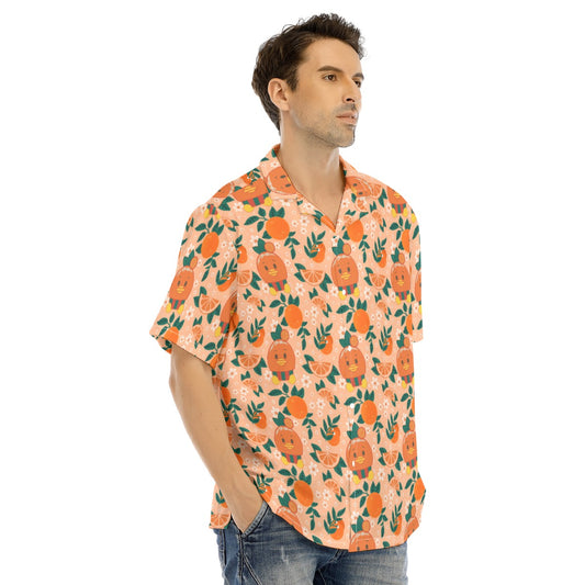 Juicy Citrus Friend - Men's Hawaiian Button Up Shirt