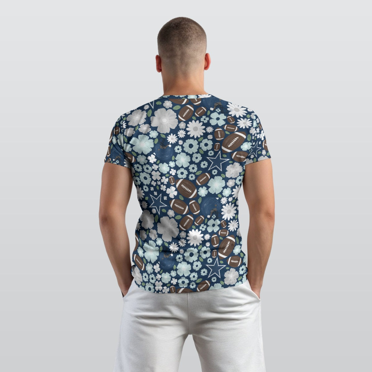 Blue Star Blooms - Men's Short Sleeve T-Shirt