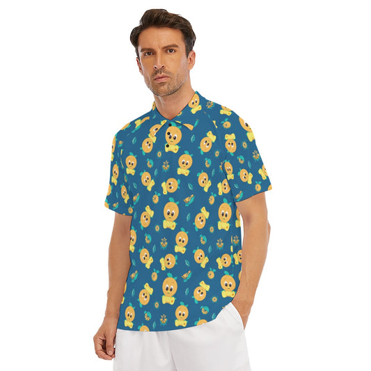 Cheerful Citrus Bird - Men's Polo Shirt