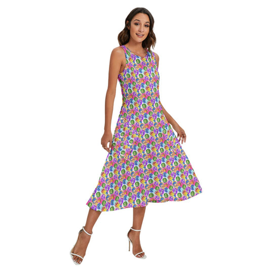 Inside Out Emotions - Women’s Diagonal Pocket Midi Dress