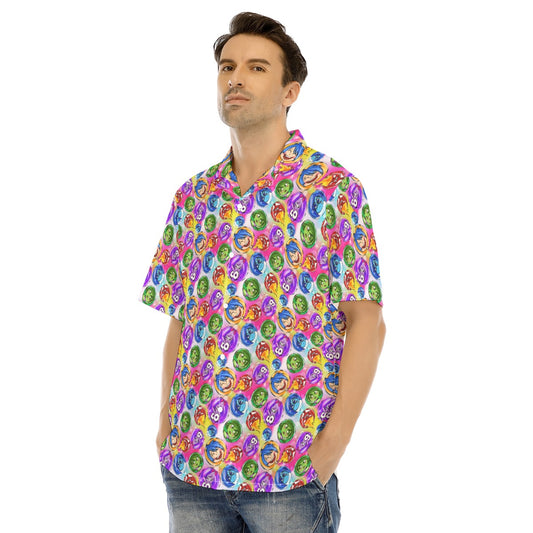 Inside Out Emotions - Men's Hawaiian Button Up Shirt