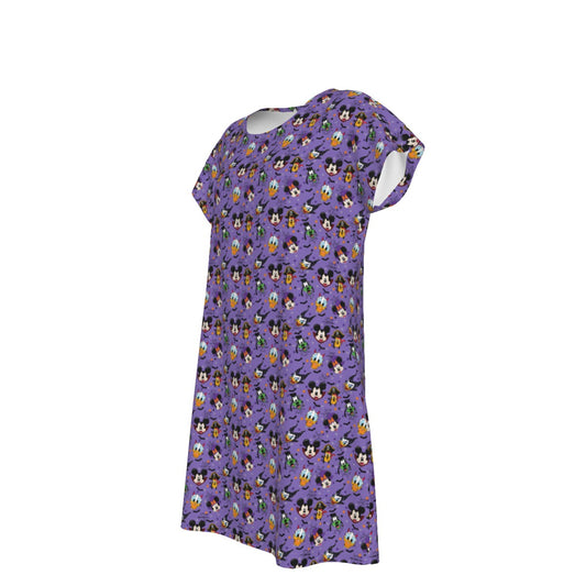 Halloween Friends in Costume - Women's T-Shirt Dress