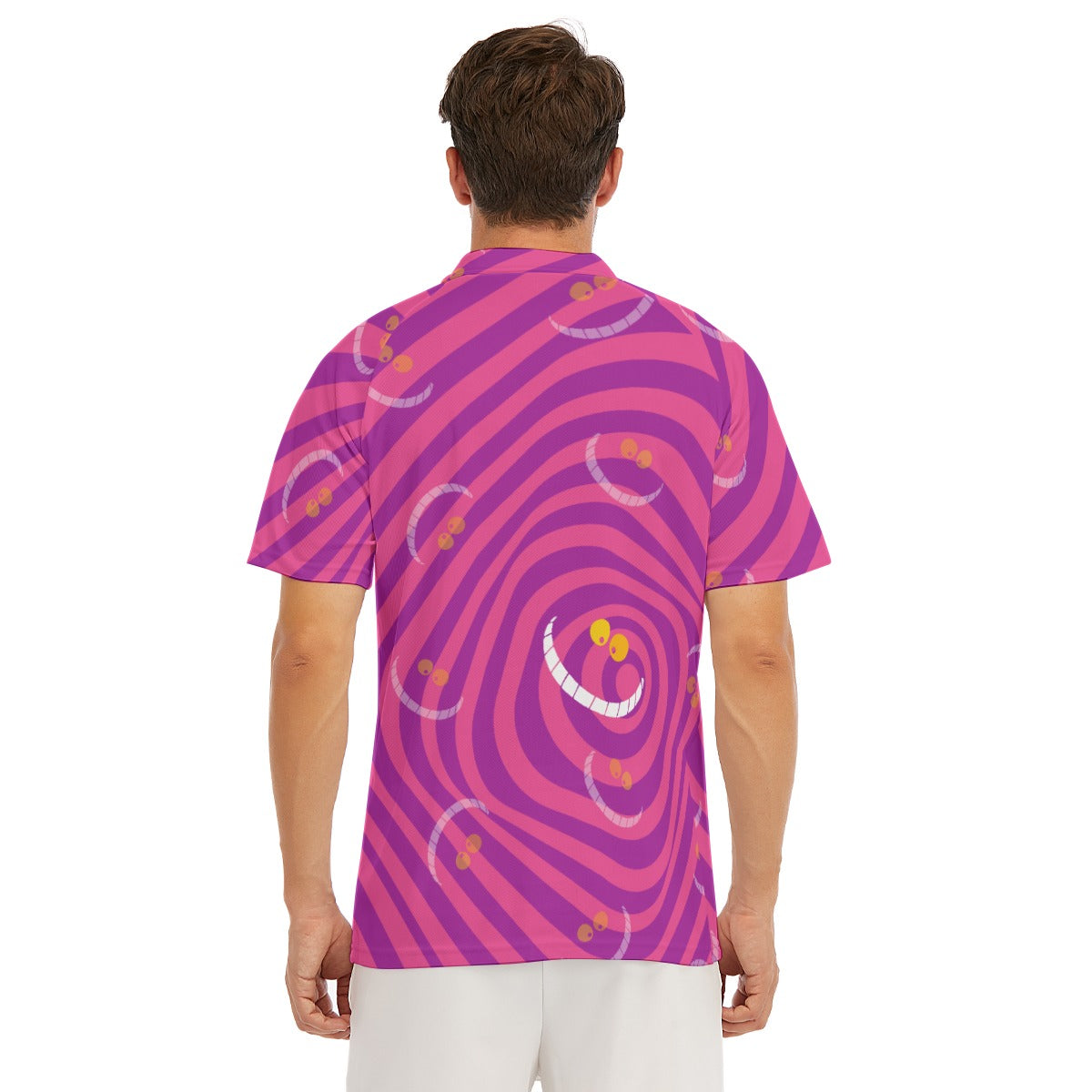 Whimsical Grinning Stripes - Men's Polo Shirt