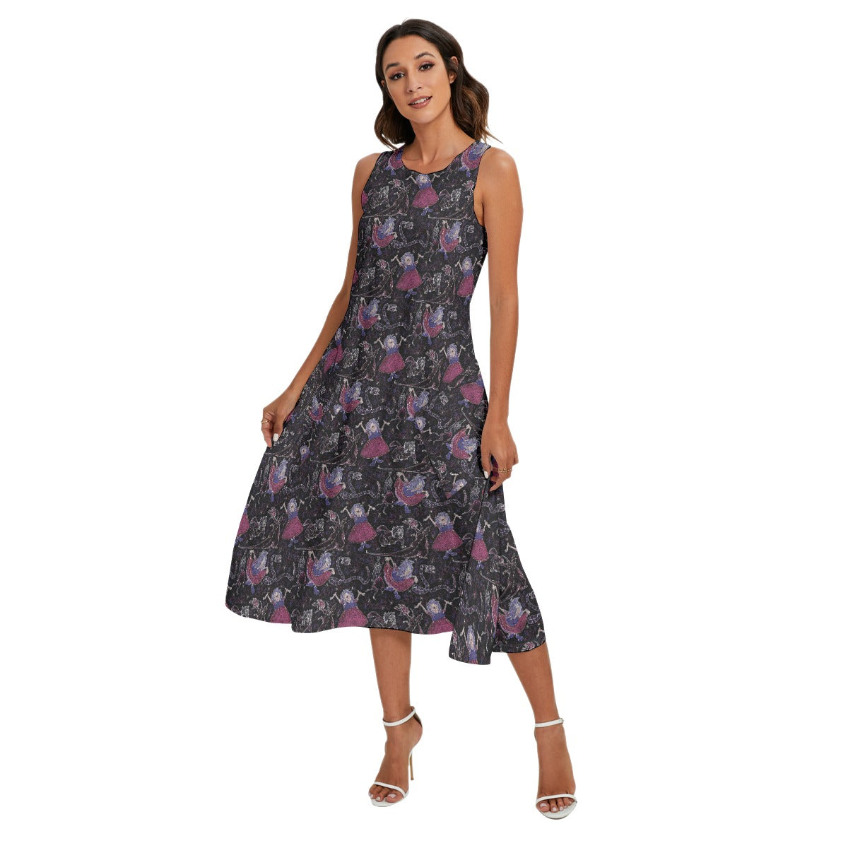 Marvelous Magical Mim - Women’s Diagonal Pocket Midi Dress