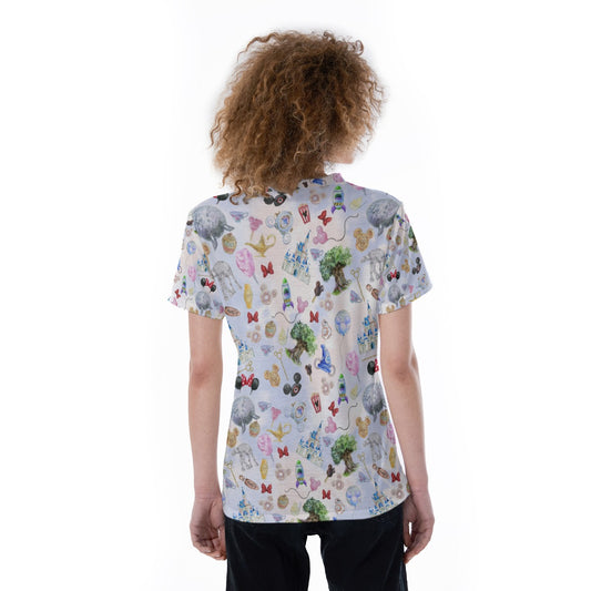 WDW Park Hopper - Women's Short Sleeve V-Neck T-Shirt