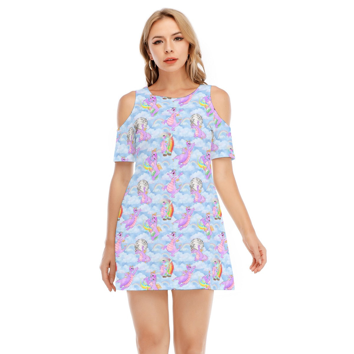 Imagine with Figment - Women's Cold Shoulder Cotton Dress
