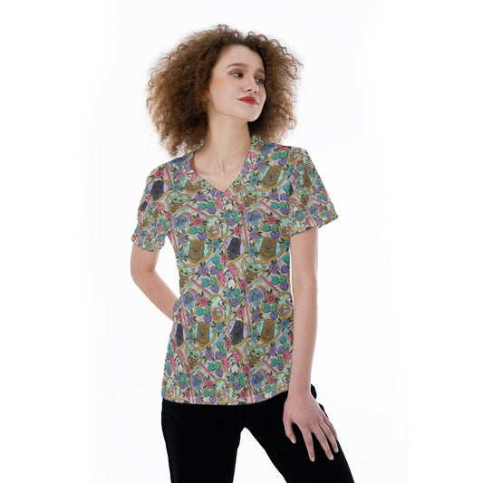 Tattoo Hearts Galactic Legends - Women's Short Sleeve V-Neck T-Shirt