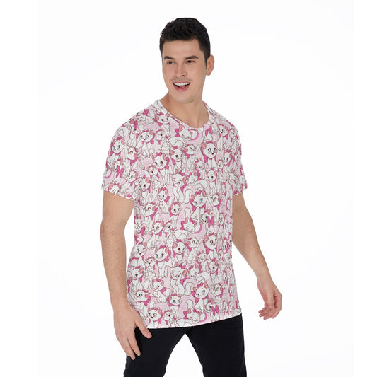 Sweet Kitten with Pink Bow - Men's Short Sleeve T-Shirt