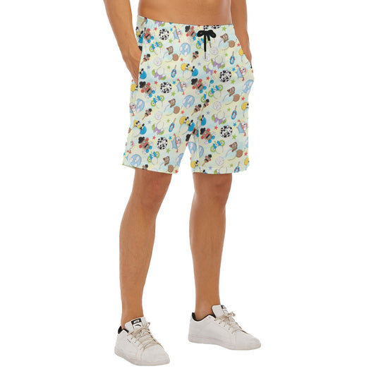 Playful Toy Style Icons - Men’s Pocket Beach Shorts