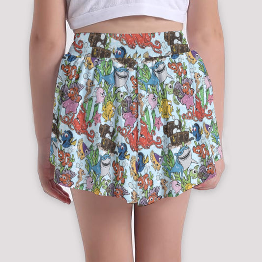 Fish Are Friends Reef - Girls’ Flowy Pocket Shorts