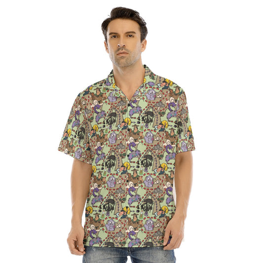 Emperor’s Chaotic Groove - Men's Hawaiian Button Up Shirt