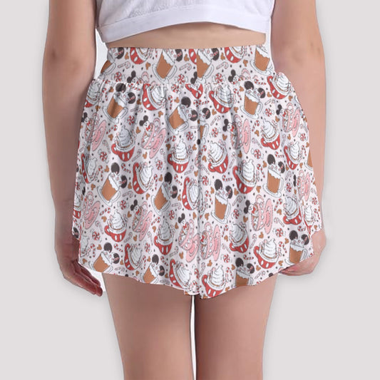 Magic Mouse Hot Chocolate - Girls’ Flowy Pocket Shorts