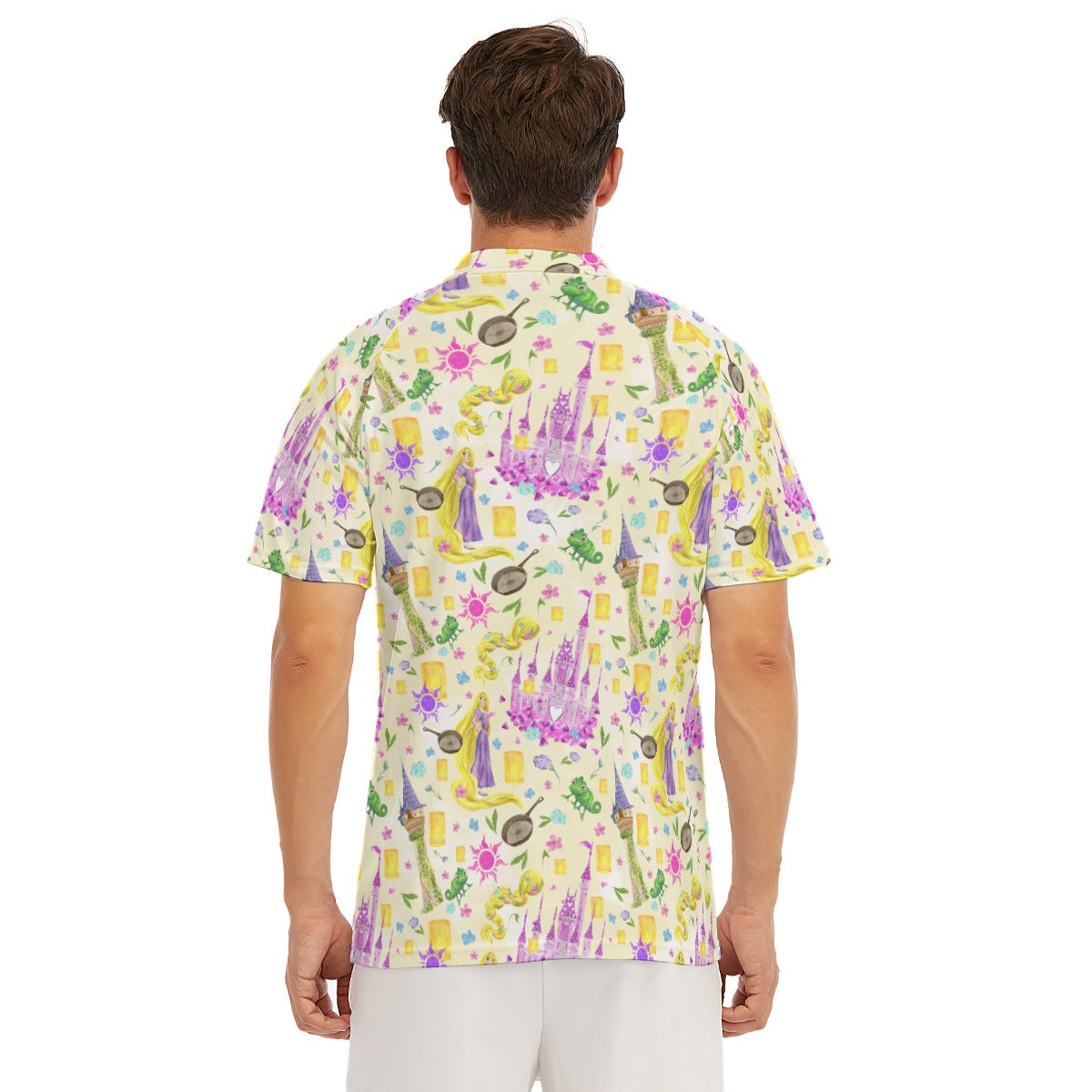 Watercolor Golden Hair Kingdom - Men's Polo Shirt