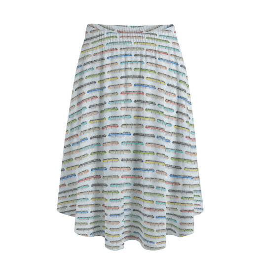 Monorail Rainbow Express - Women’s Pocket Midi Skirt