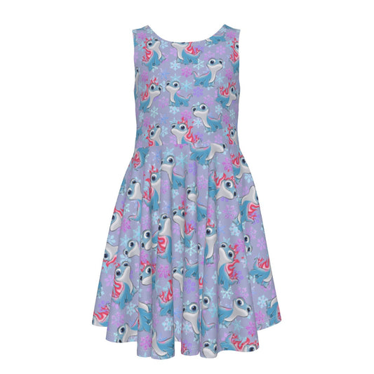 Bruni the Fire Spirit - Kid's Sleeveless Skater Dress