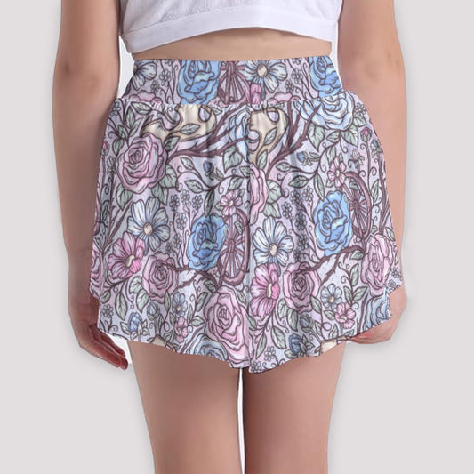 Fairytale Florals – Sleeping Enchantment - Girls’ Flowy Pocket Shorts