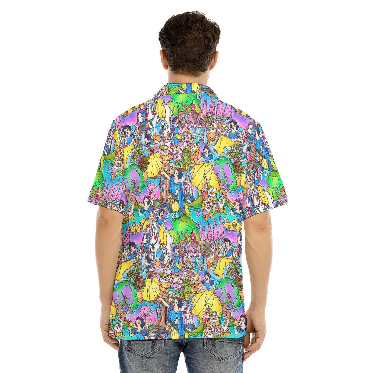 Fairest Princess Storybook Scenes - Men's Hawaiian Button Up Shirt