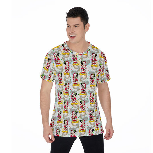 Santa Mouse Celebration - Men's Short Sleeve T-Shirt
