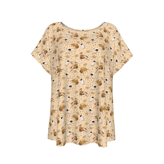 Botanical Robot Love Story - Women’s Relaxed Fit Scoop Tee
