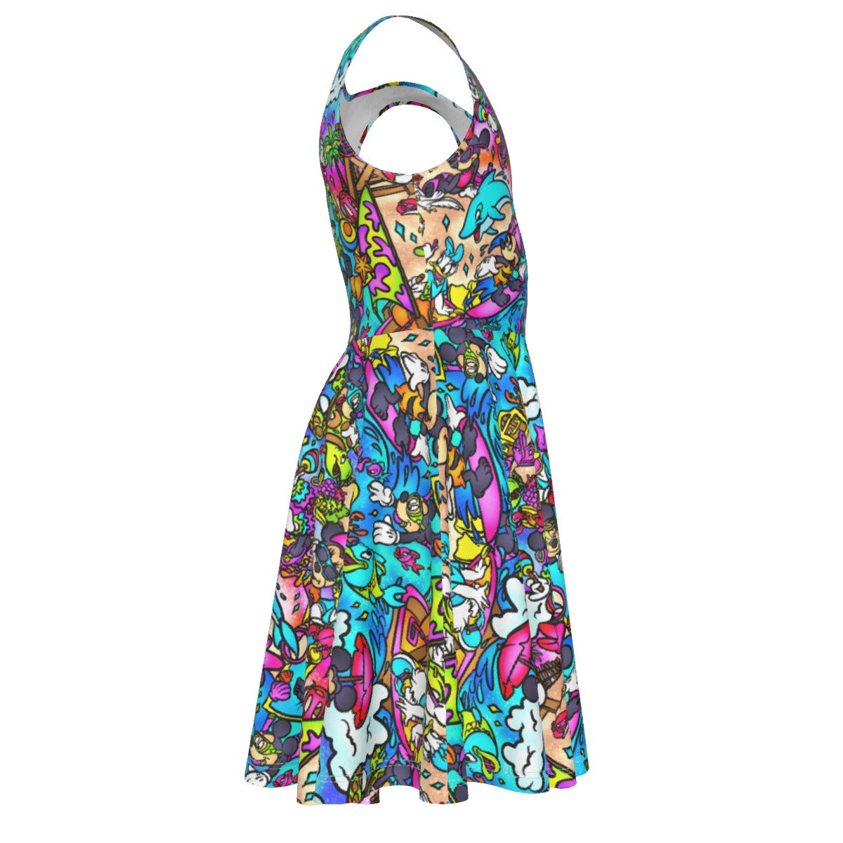 Island Beach Bash - Kid's Sleeveless Skater Dress