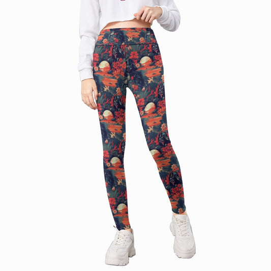 Tropical Dark Side Escape - Kid's Leggings