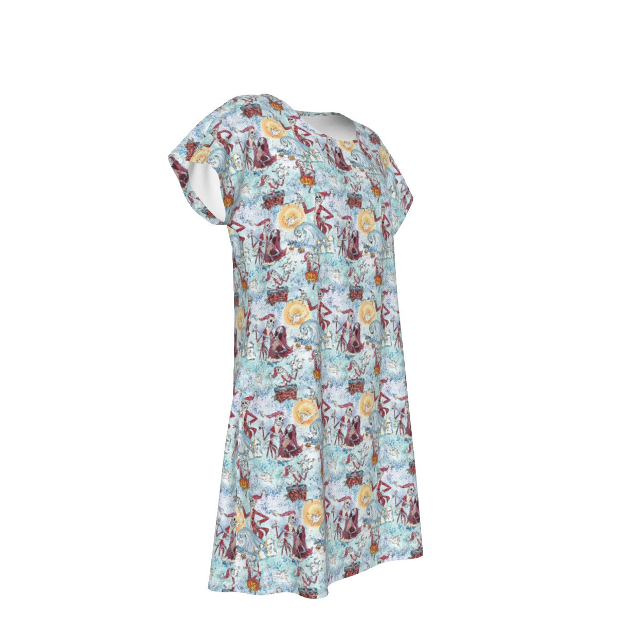 Santa Jack with Sally & Ghost Dog - Women's T-Shirt Dress