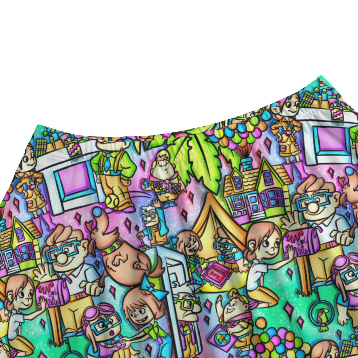 Balloon House Adventure Scenes - Women's Pocket Skater Skirt