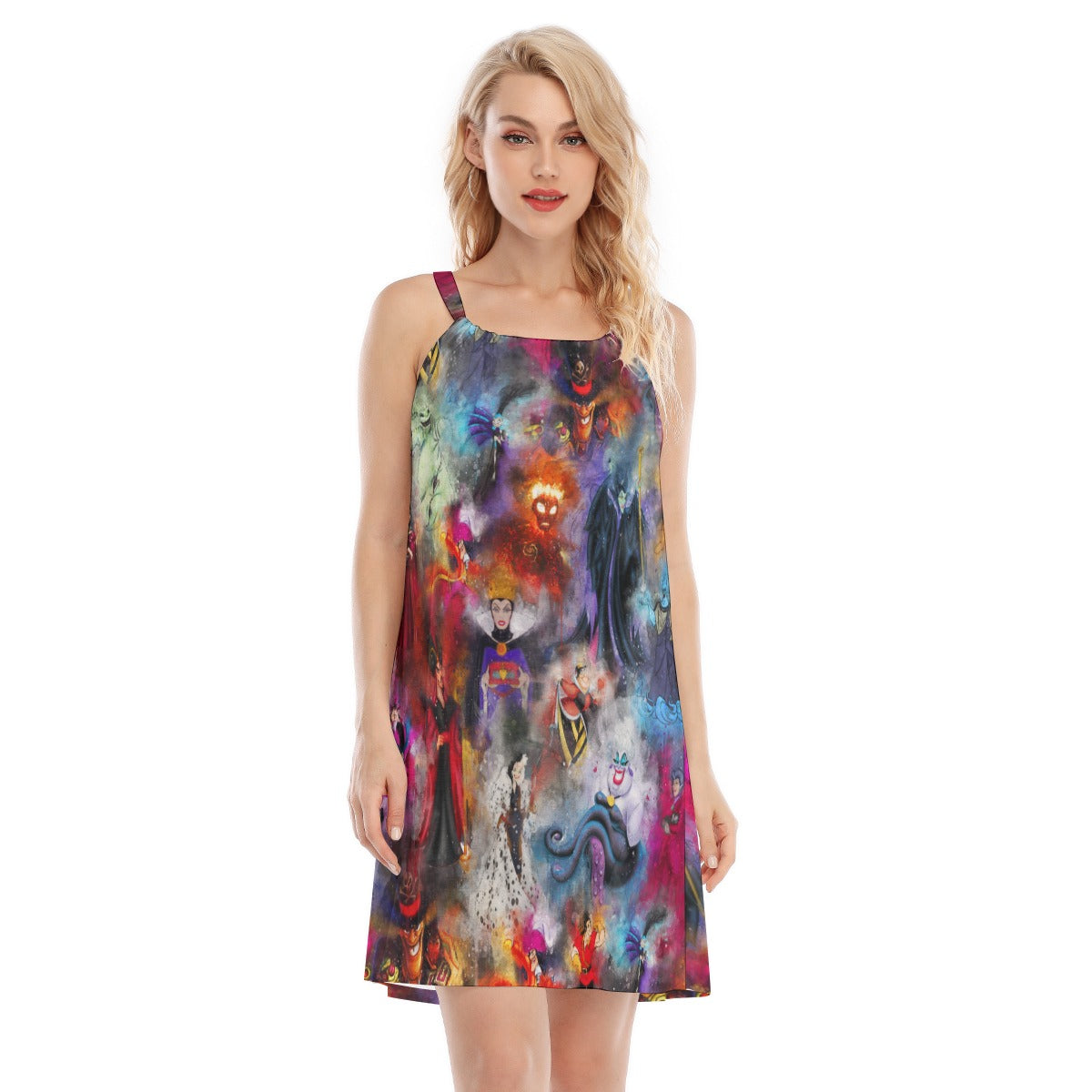 Watercolor Wicked Villains - Women’s Adjustable Sundress