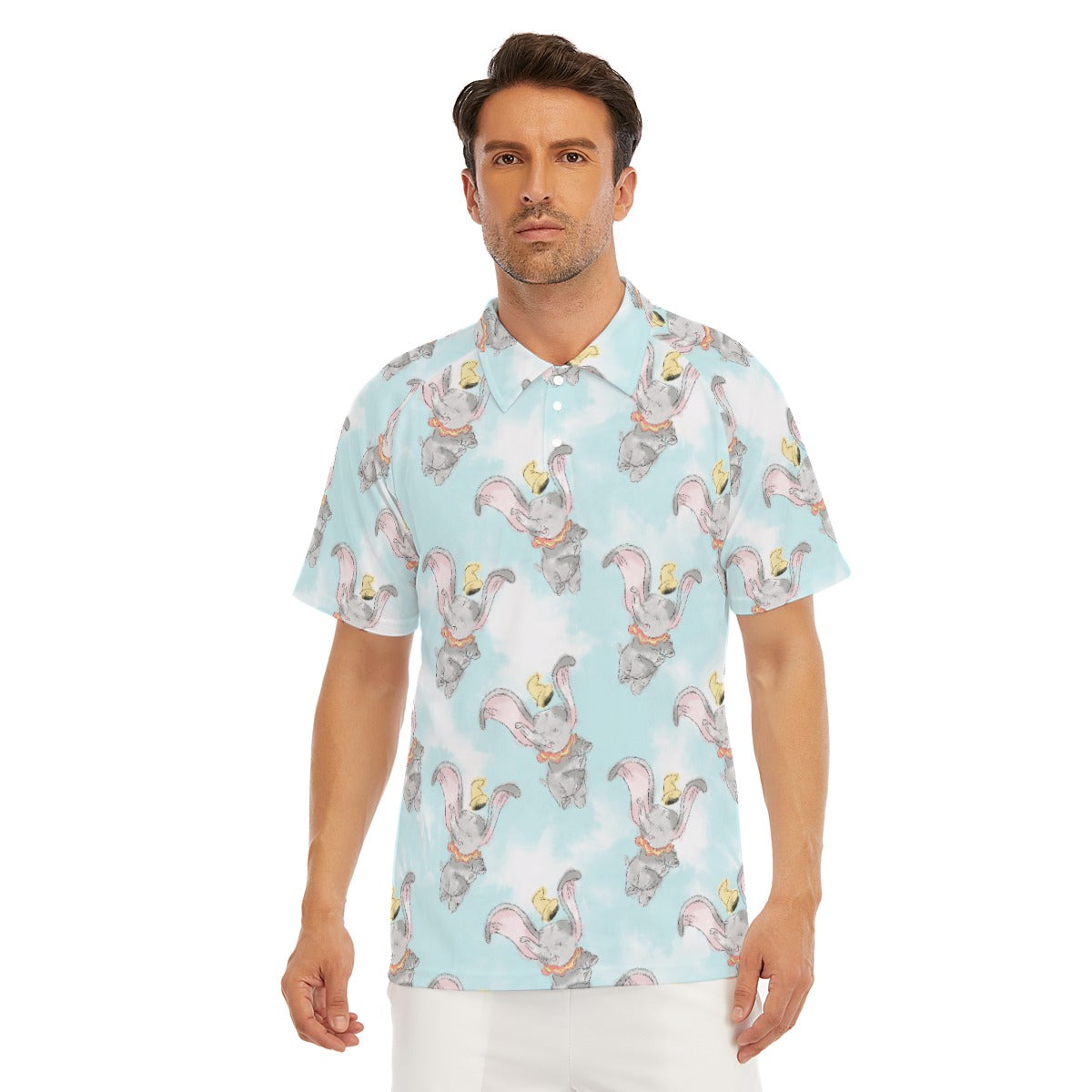Sketch of Flying Elephant - Men's Polo Shirt