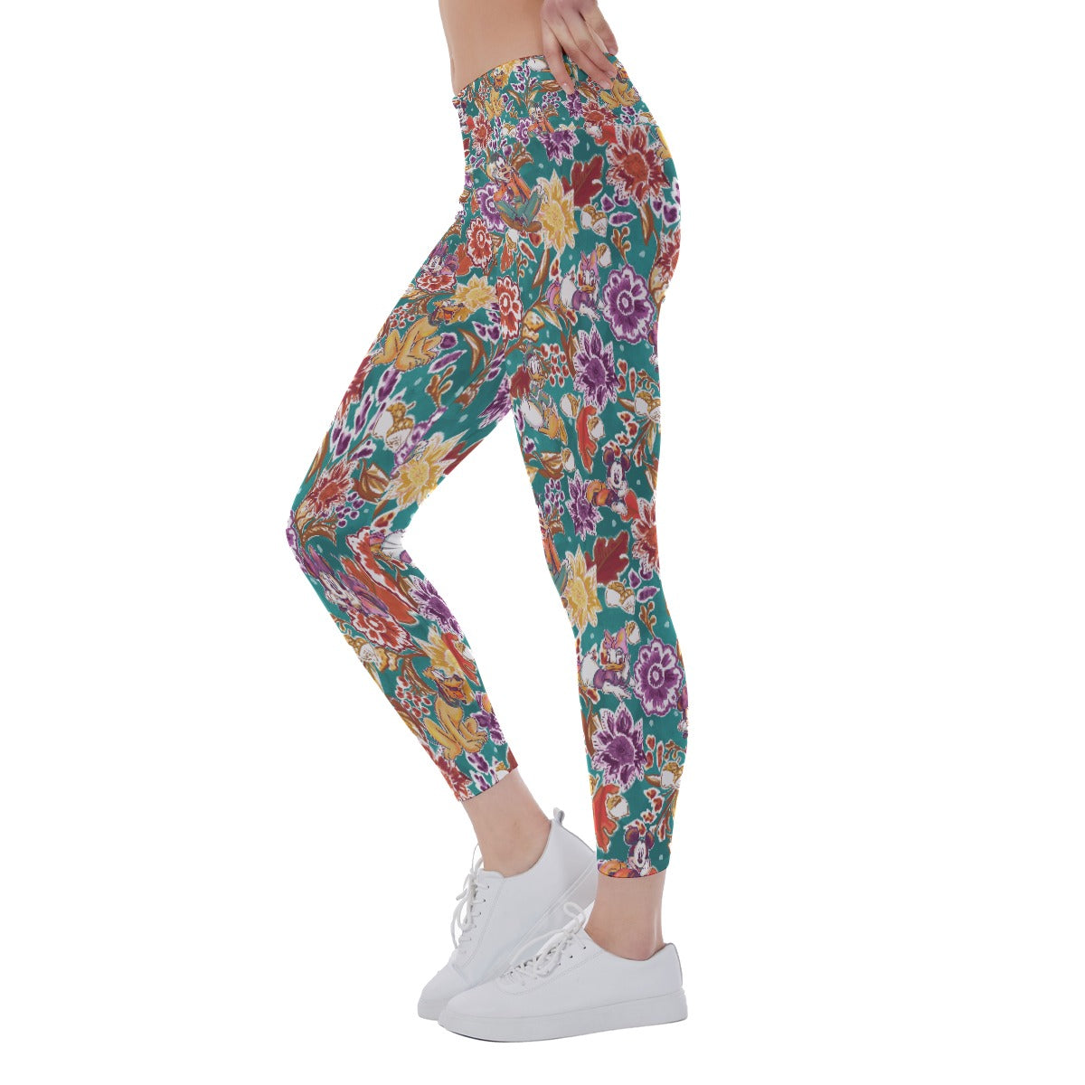 Mouse and Friends Fall Garden - Women's Yoga Leggings
