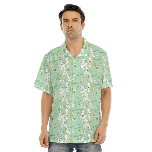 Drawing Pixie Fairy - Men's Hawaiian Button Up Shirt