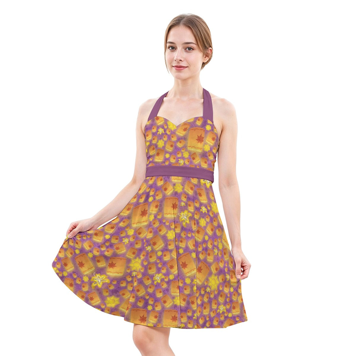 Lantern Glow Festival - Women's Halter Vintage Pocket Dress