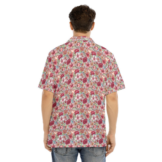 Fairytale Florals - Moana Inspired - Men's Hawaiian Button Up Shirt