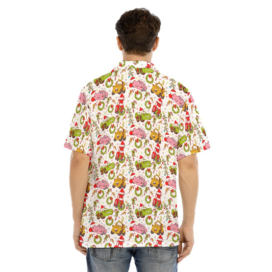 Holiday Race Day - Men's Hawaiian Button Up Shirt