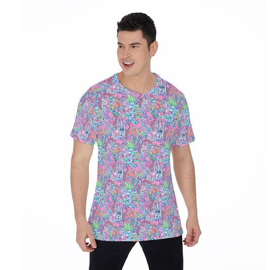 Bright Tropical Dreams - Enchanted Squeaky Helpers - Men's Short Sleeve T-Shirt
