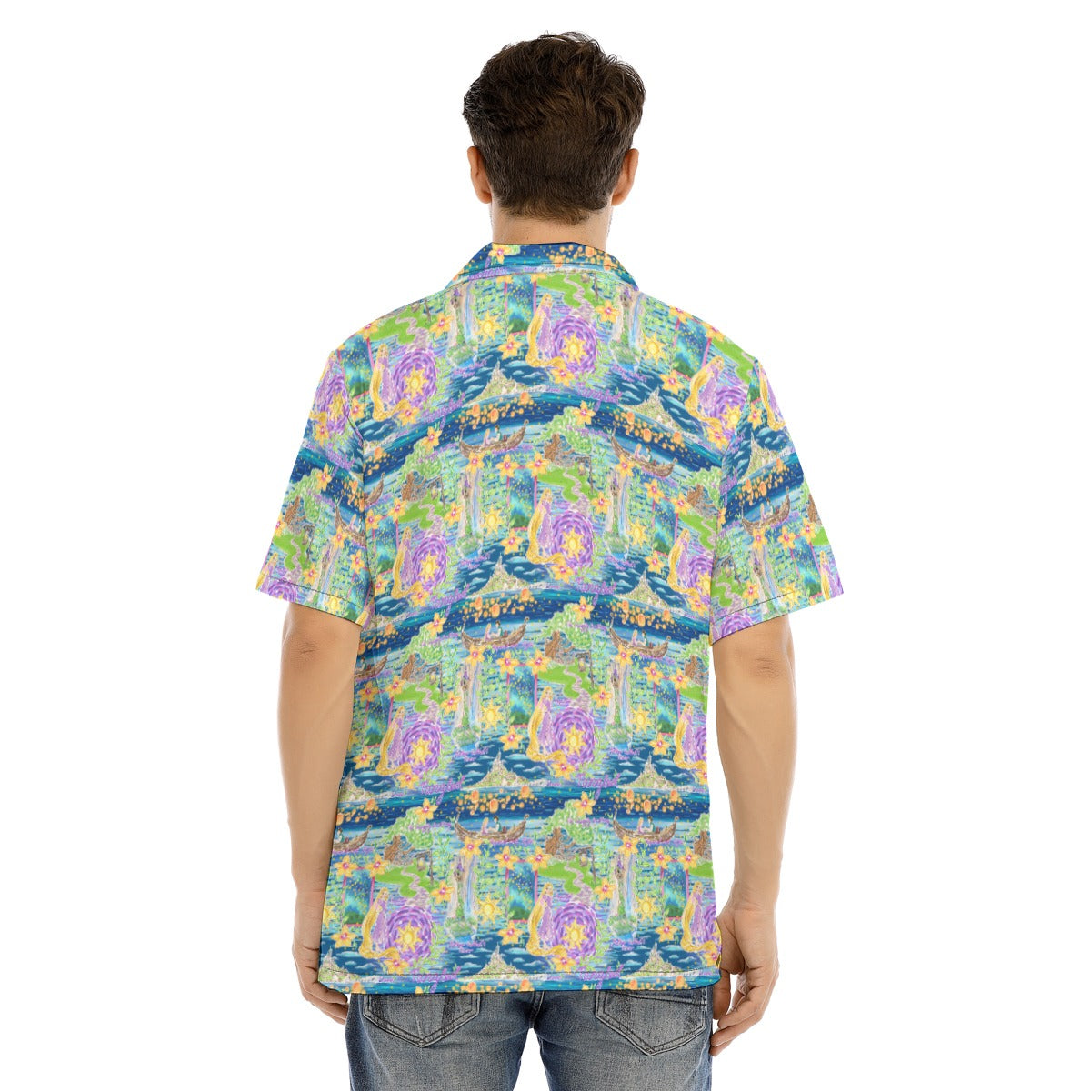 Rapunzel’s Lantern Festival - Men's Hawaiian Button Up Shirt