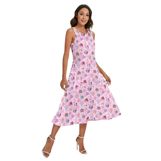 Poisoned Heart Villaintine - Women’s Diagonal Pocket Midi Dress