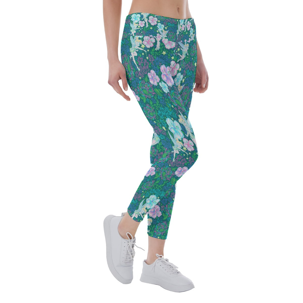 Pixie in Neon Blooms - Women's Yoga Leggings