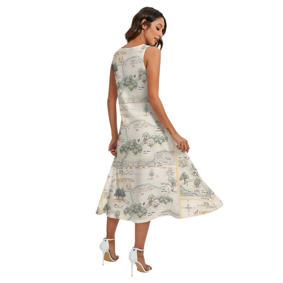 Hundred Acre Map - Women’s Diagonal Pocket Midi Dress