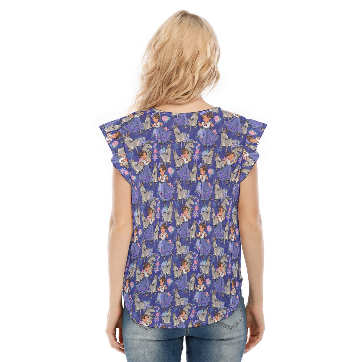 Whimsical Strong Heroine - Women’s Flutter Sleeve Top