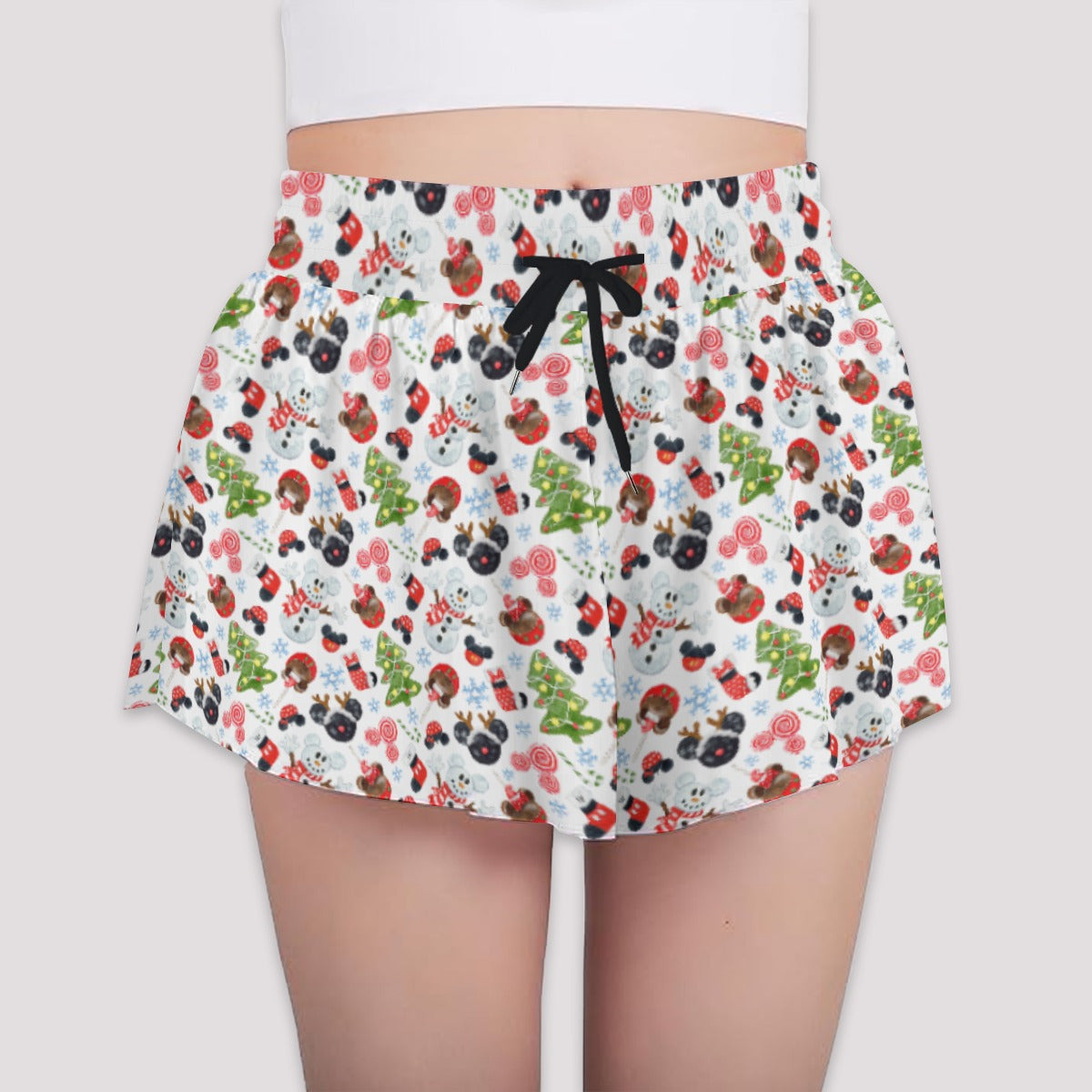 Mouse Magic Christmas - Girls’ Flowy Pocket Shorts