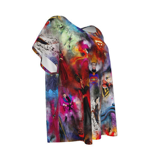 Watercolor Wicked Villains - Women’s Relaxed Fit Scoop Tee