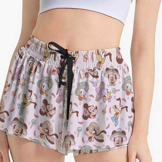 Fiesta Sombrero Pals - Women's Flowy Pocket Shorts