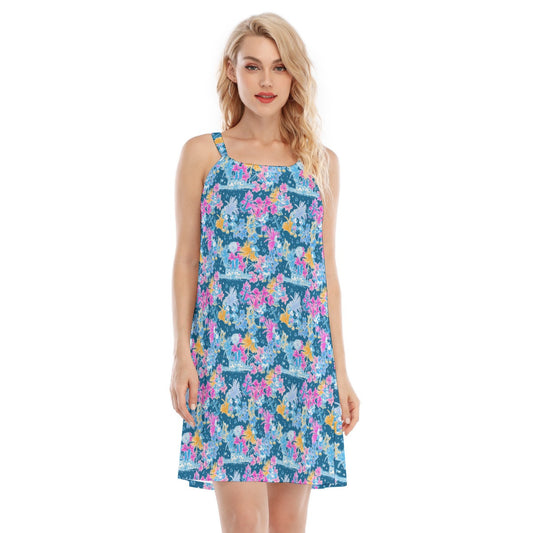 Bright Tropical Whimsy - Vintage Steamboat Captain - Women’s Adjustable Sundress